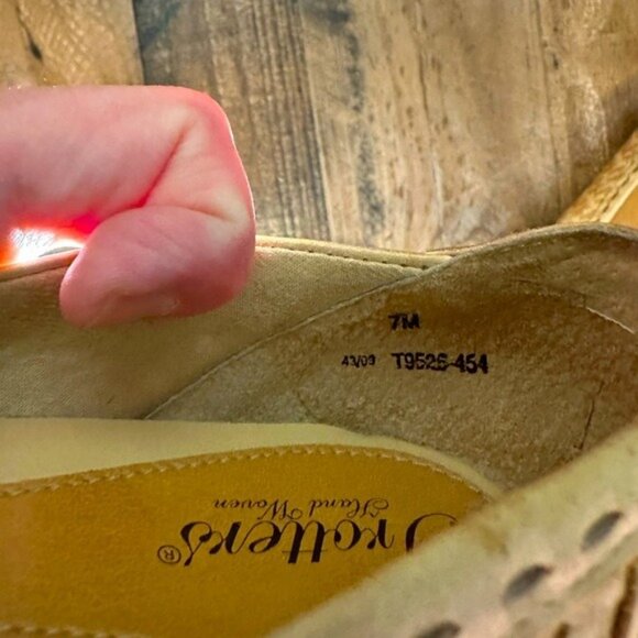 Trotters Womens Tan Woven Leather Ballet Flats Size 7M - Picture 5 of 6